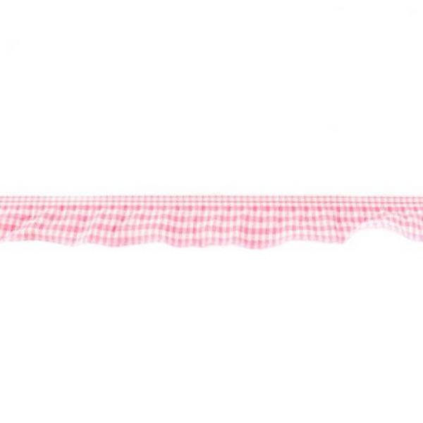 Elastisches Karorüschenband Rosa 2cm Breite